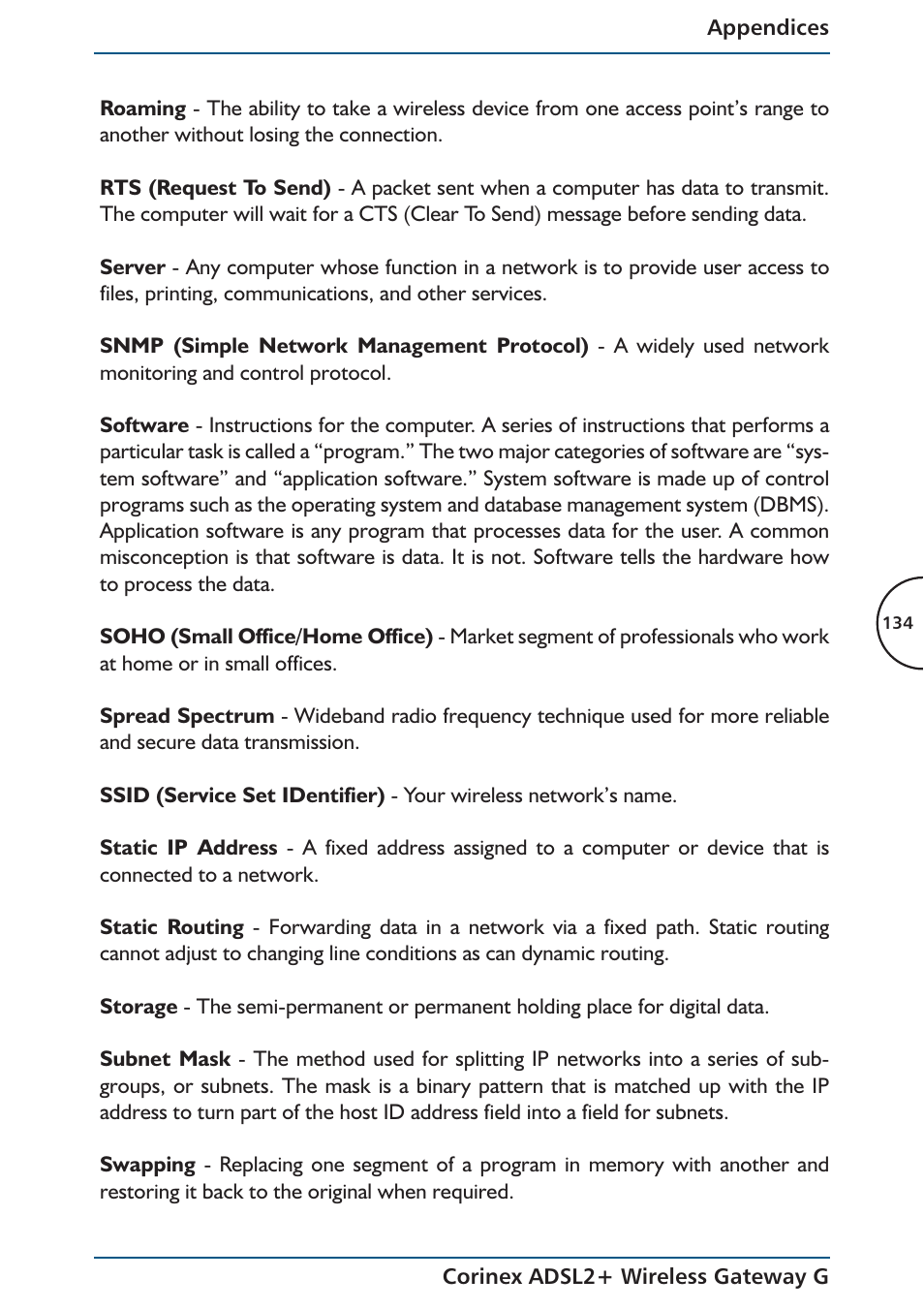 Corinex Global ADSL2+ User Manual | Page 135 / 145