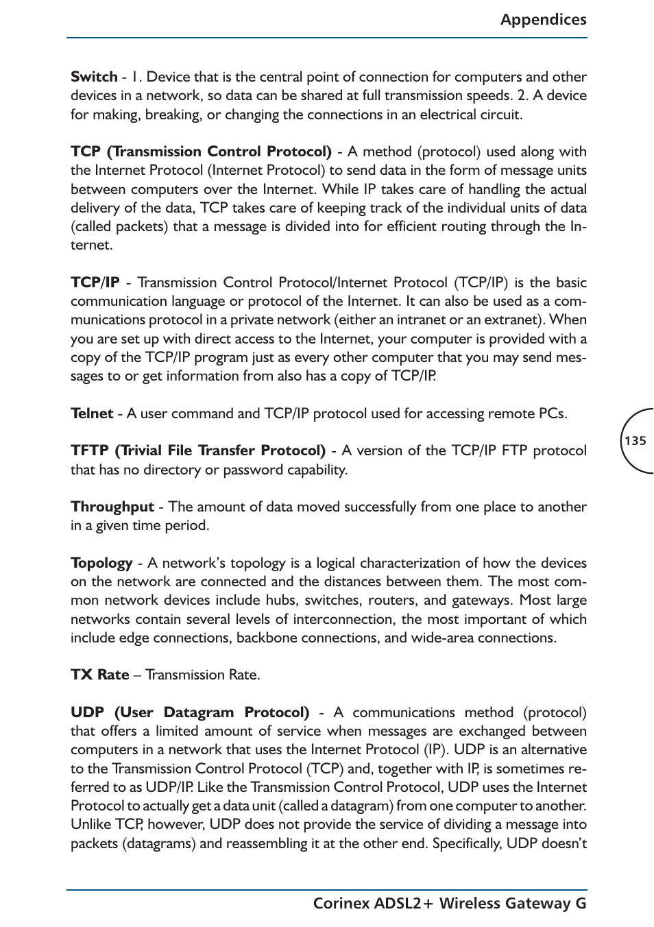 Corinex Global ADSL2+ User Manual | Page 136 / 145