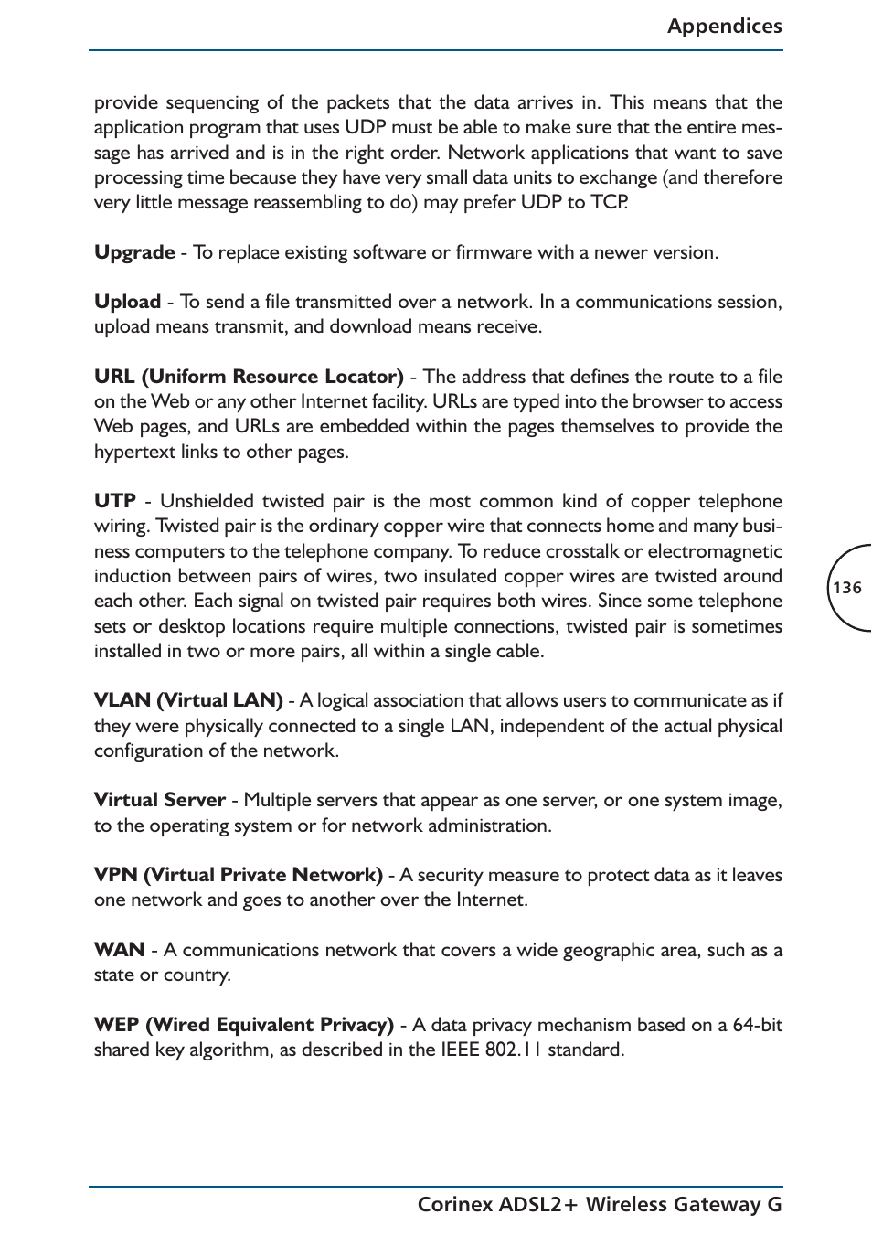 Corinex Global ADSL2+ User Manual | Page 137 / 145