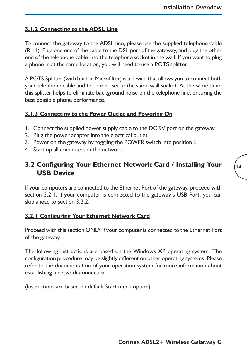 Corinex Global ADSL2+ User Manual | Page 15 / 145