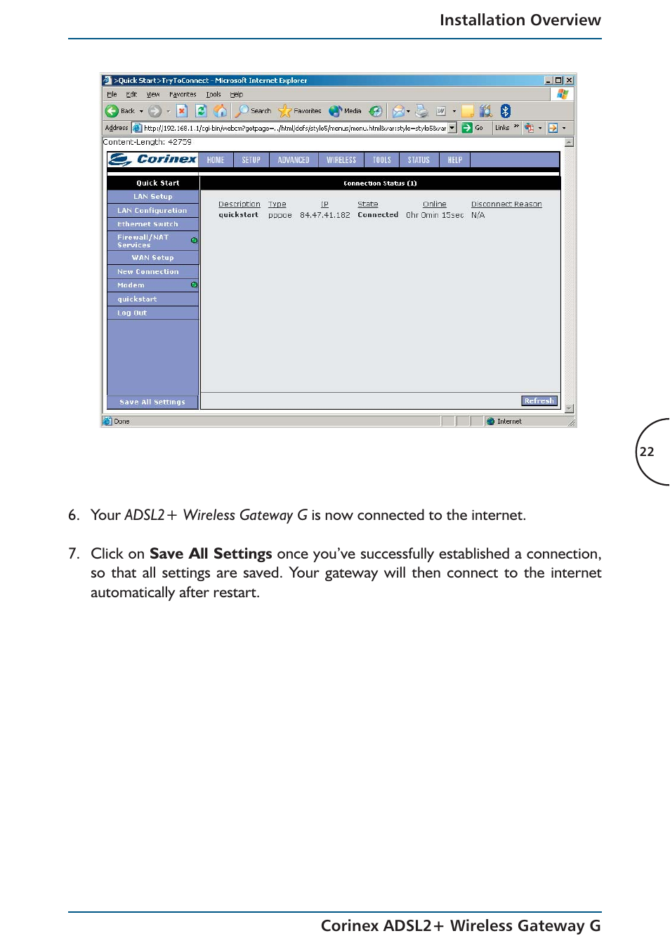 Corinex Global ADSL2+ User Manual | Page 23 / 145