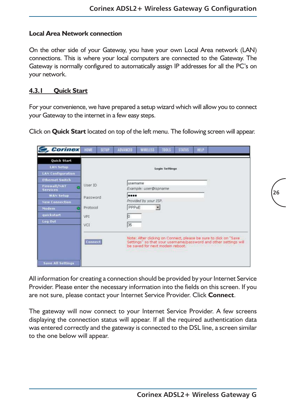 Corinex Global ADSL2+ User Manual | Page 27 / 145