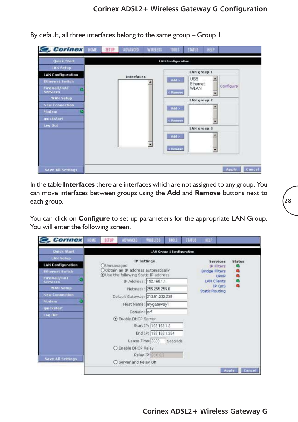 Corinex Global ADSL2+ User Manual | Page 29 / 145
