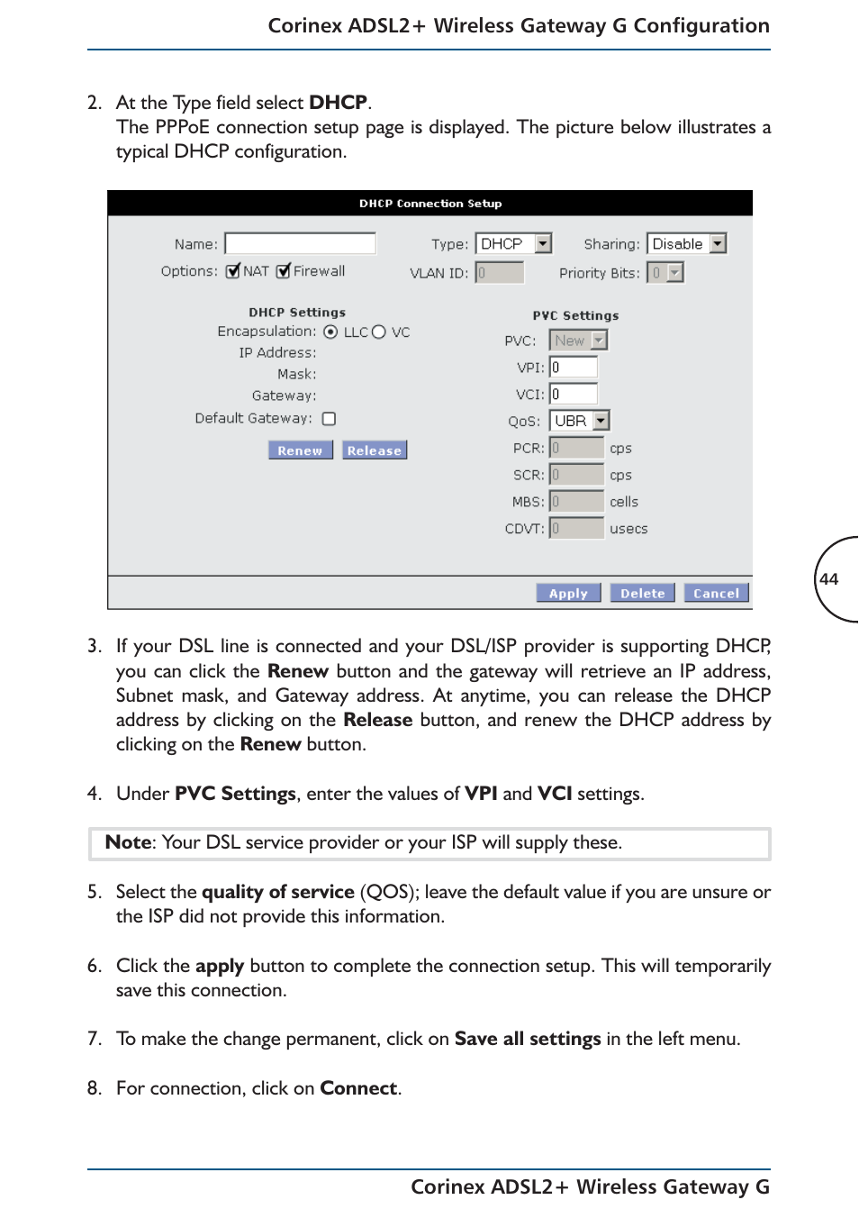 Corinex Global ADSL2+ User Manual | Page 45 / 145