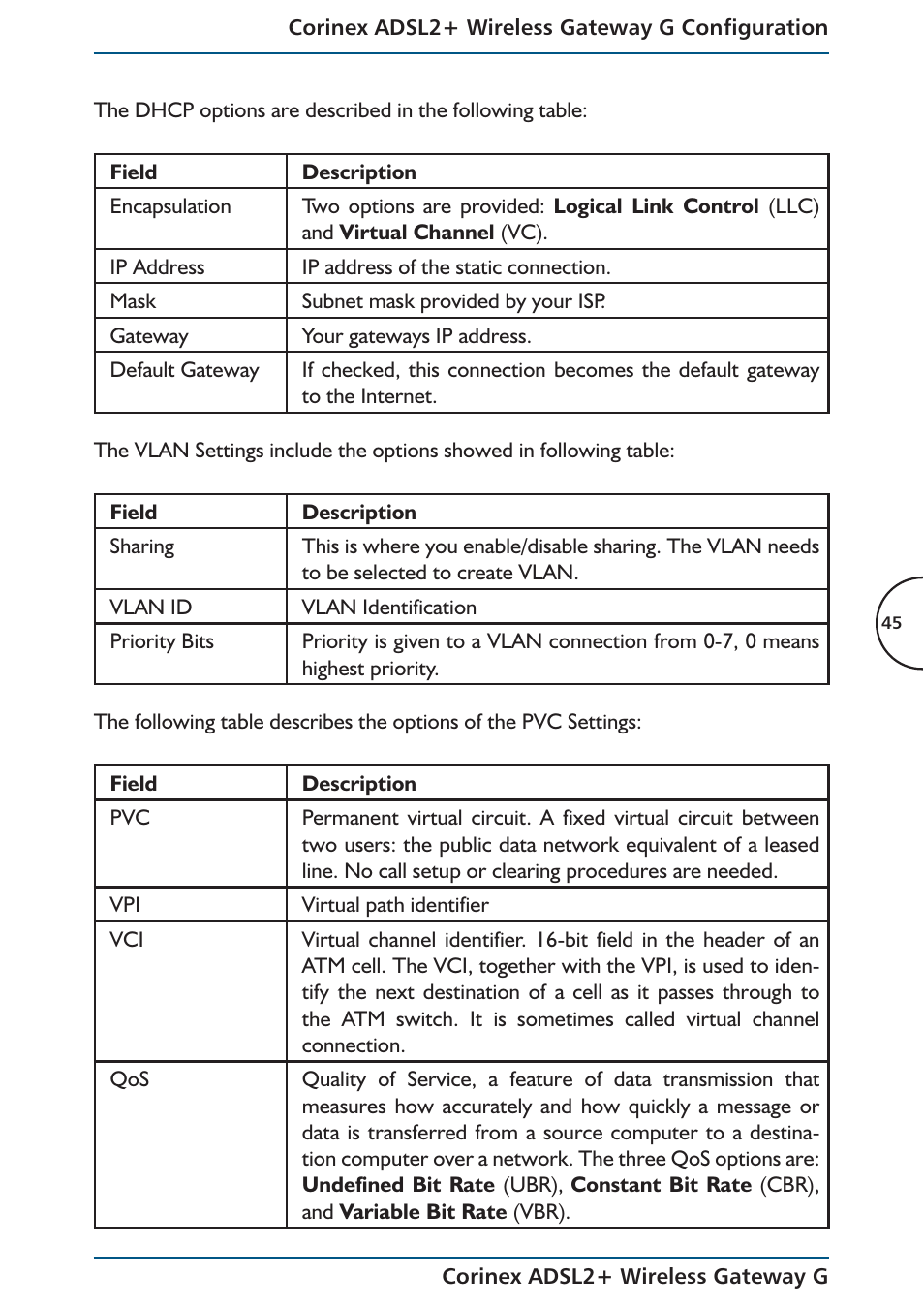 Corinex Global ADSL2+ User Manual | Page 46 / 145