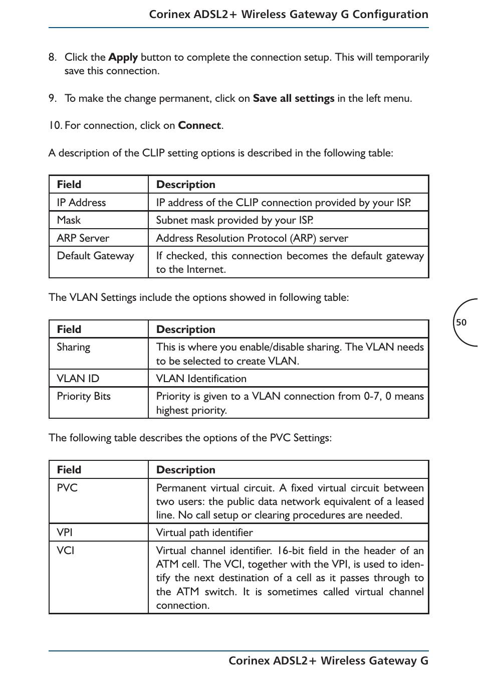Corinex Global ADSL2+ User Manual | Page 51 / 145