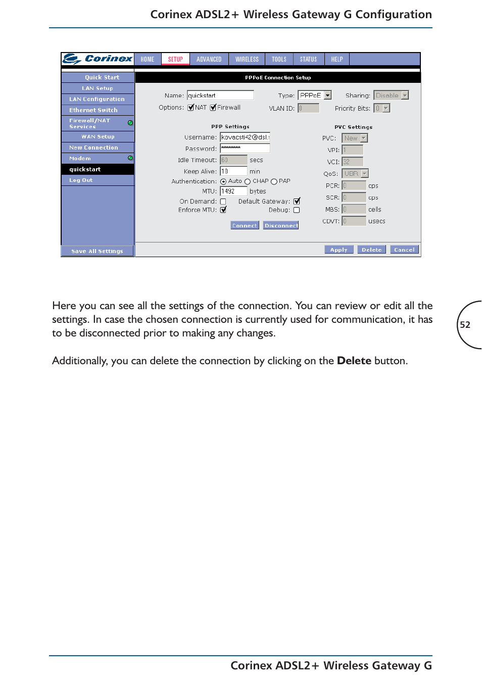 Corinex Global ADSL2+ User Manual | Page 53 / 145