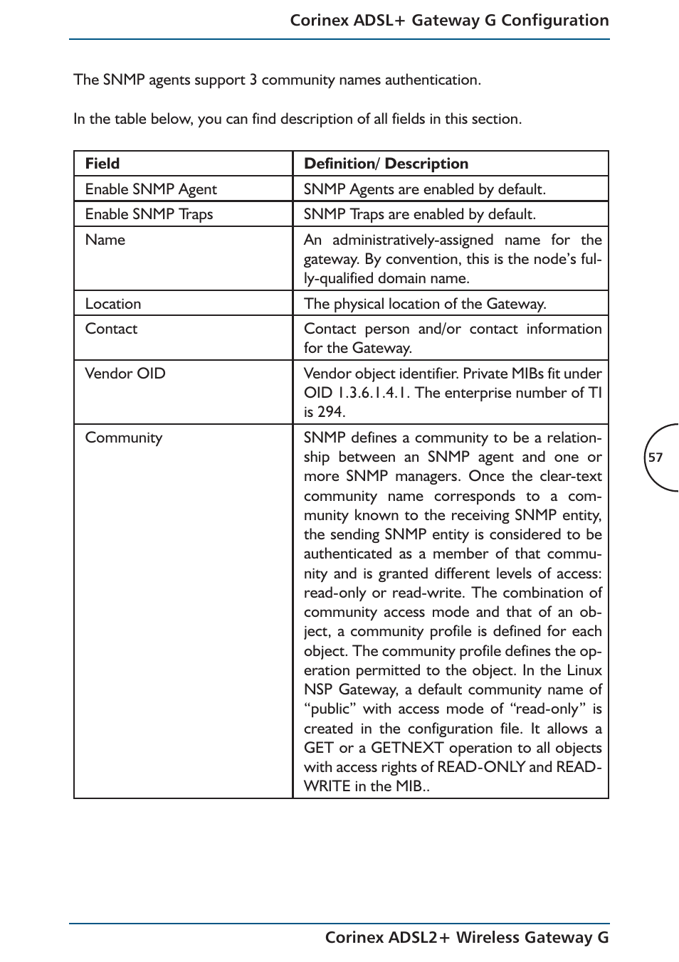 Corinex Global ADSL2+ User Manual | Page 58 / 145