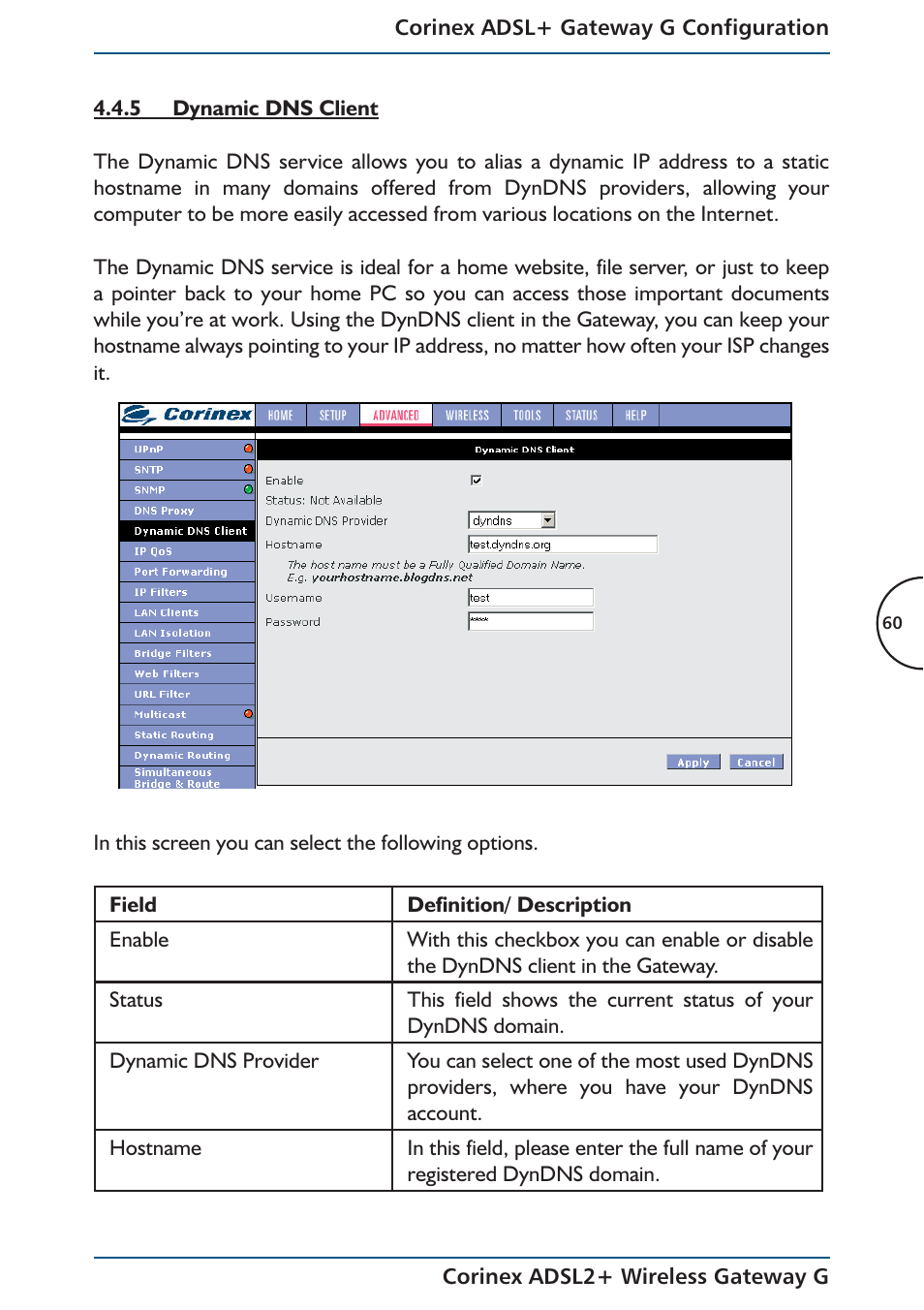 Corinex Global ADSL2+ User Manual | Page 61 / 145