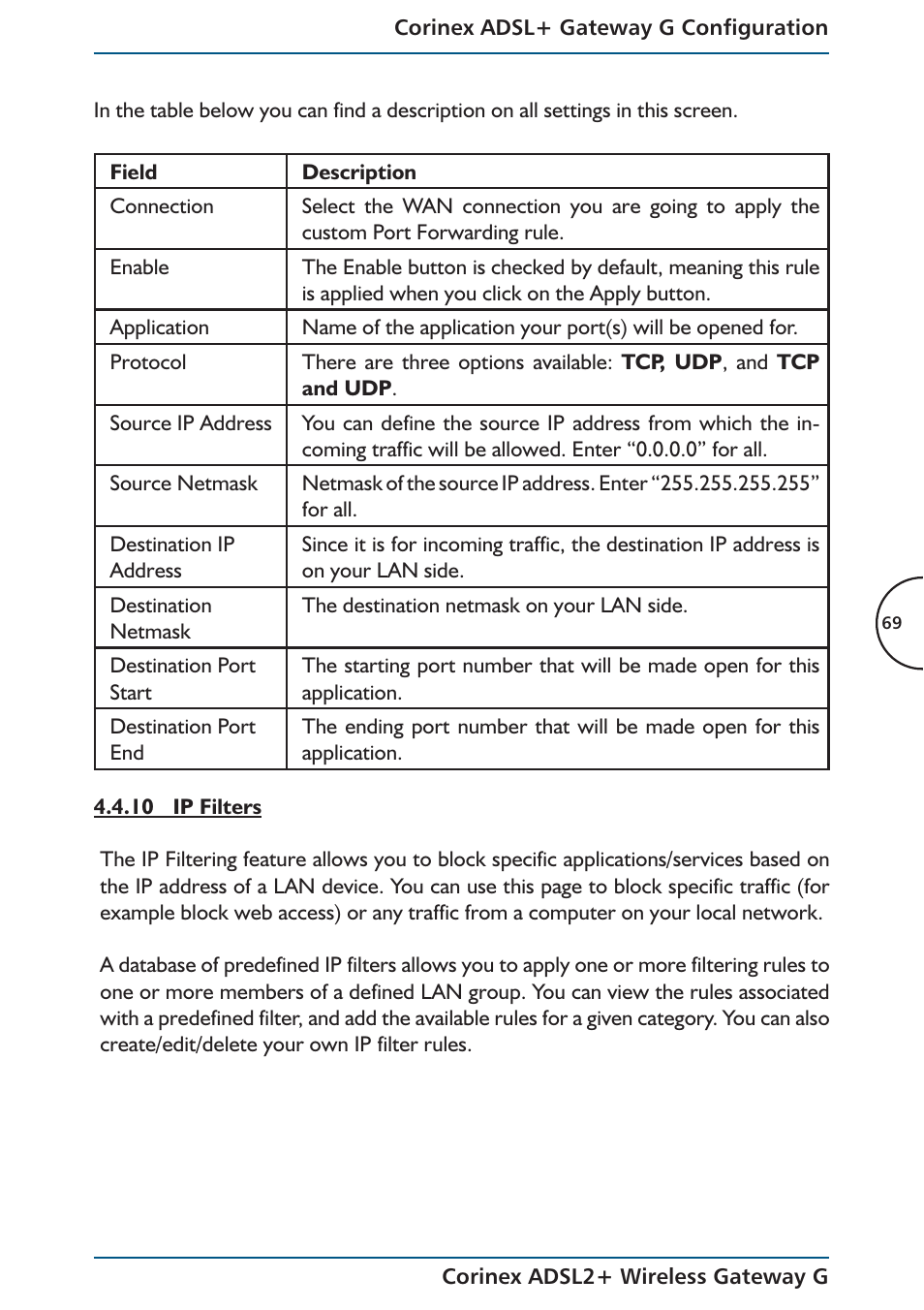 Corinex Global ADSL2+ User Manual | Page 70 / 145