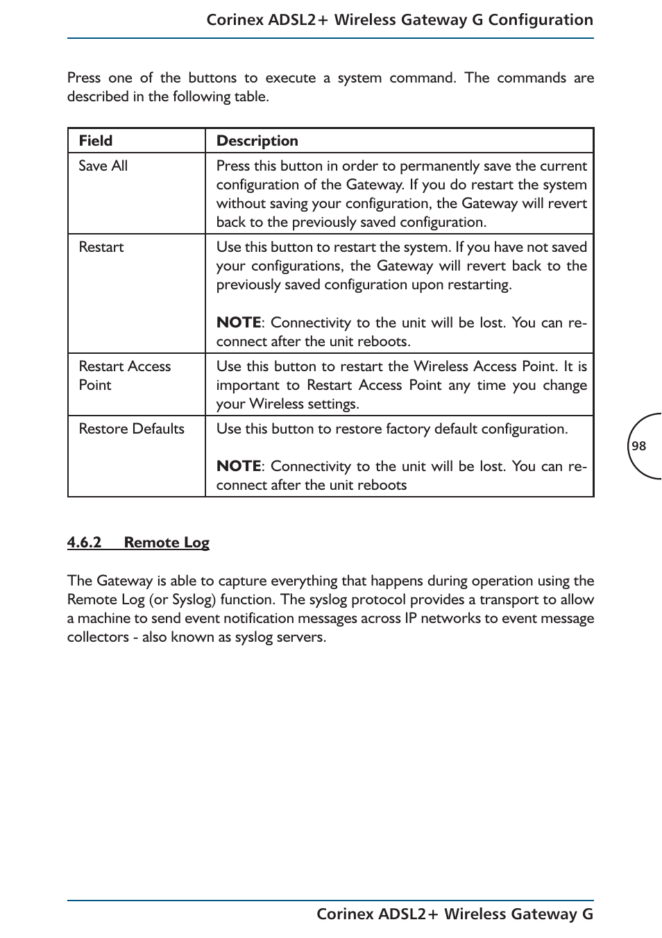 Corinex Global ADSL2+ User Manual | Page 99 / 145
