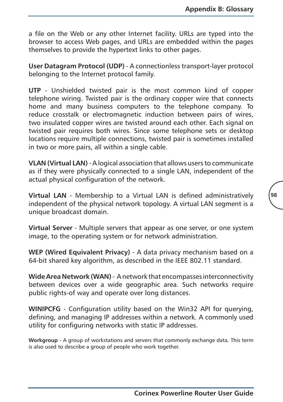 Corinex Global Powerline Router User Manual | Page 101 / 111