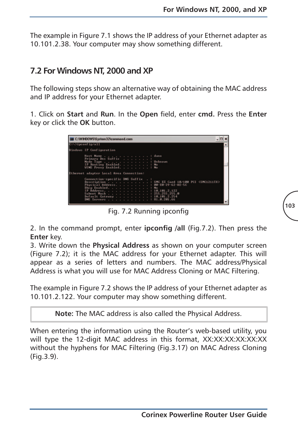 2 for windows nt, 2000 and xp | Corinex Global Powerline Router User Manual | Page 106 / 111