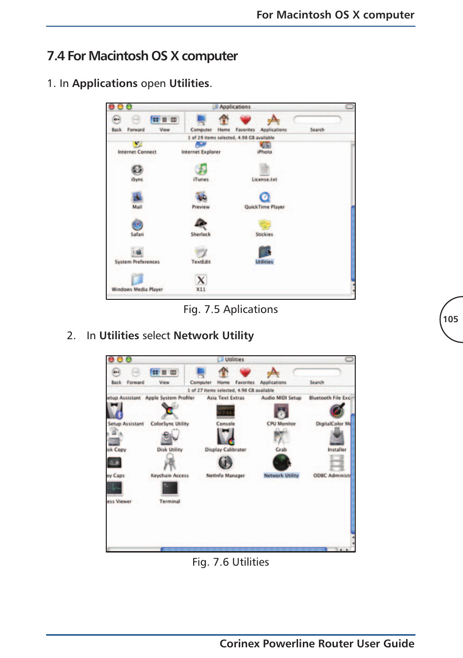 4 for macintosh os x computer | Corinex Global Powerline Router User Manual | Page 108 / 111