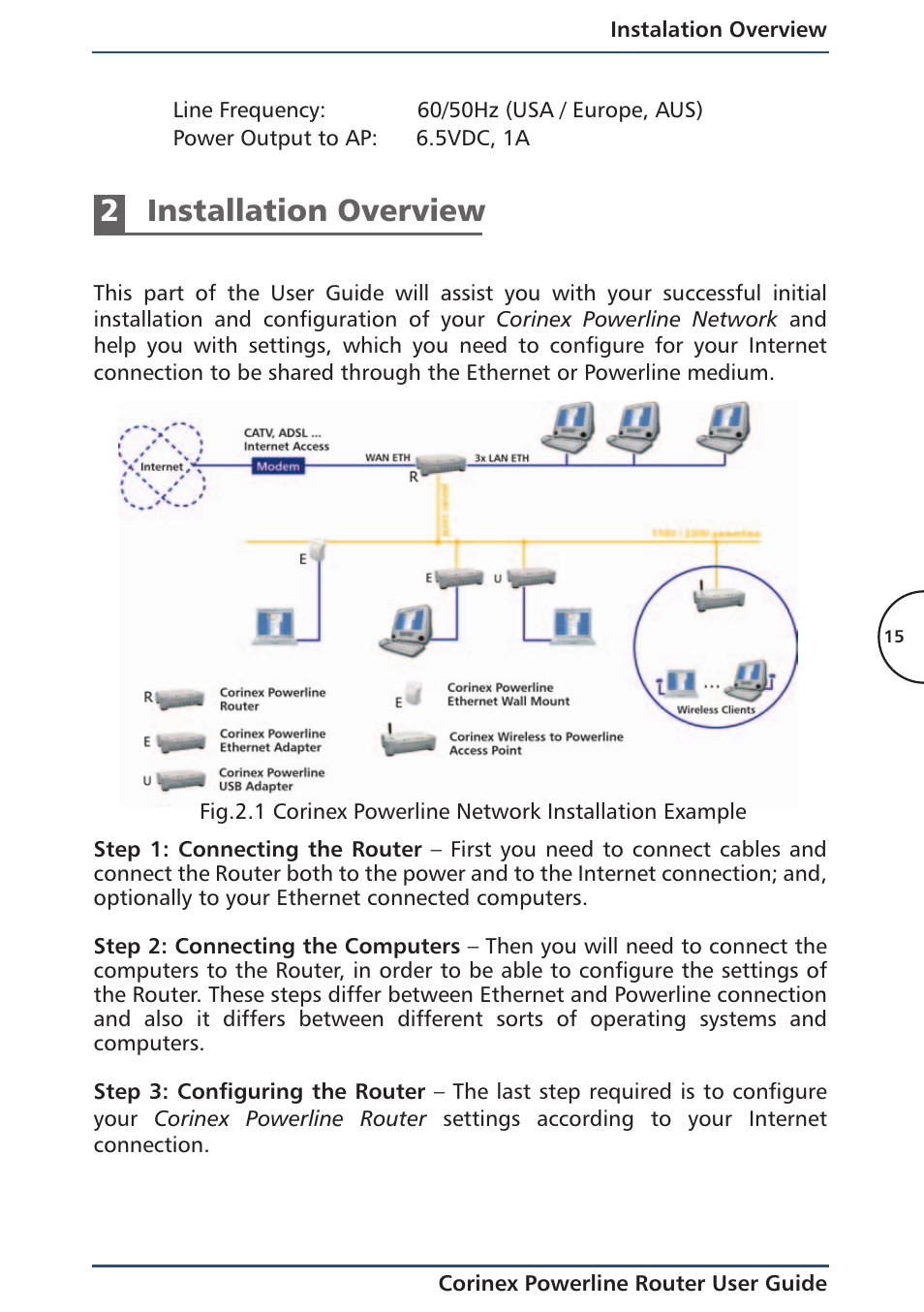2 installation overview, 2installation overview | Corinex Global Powerline Router User Manual | Page 18 / 111