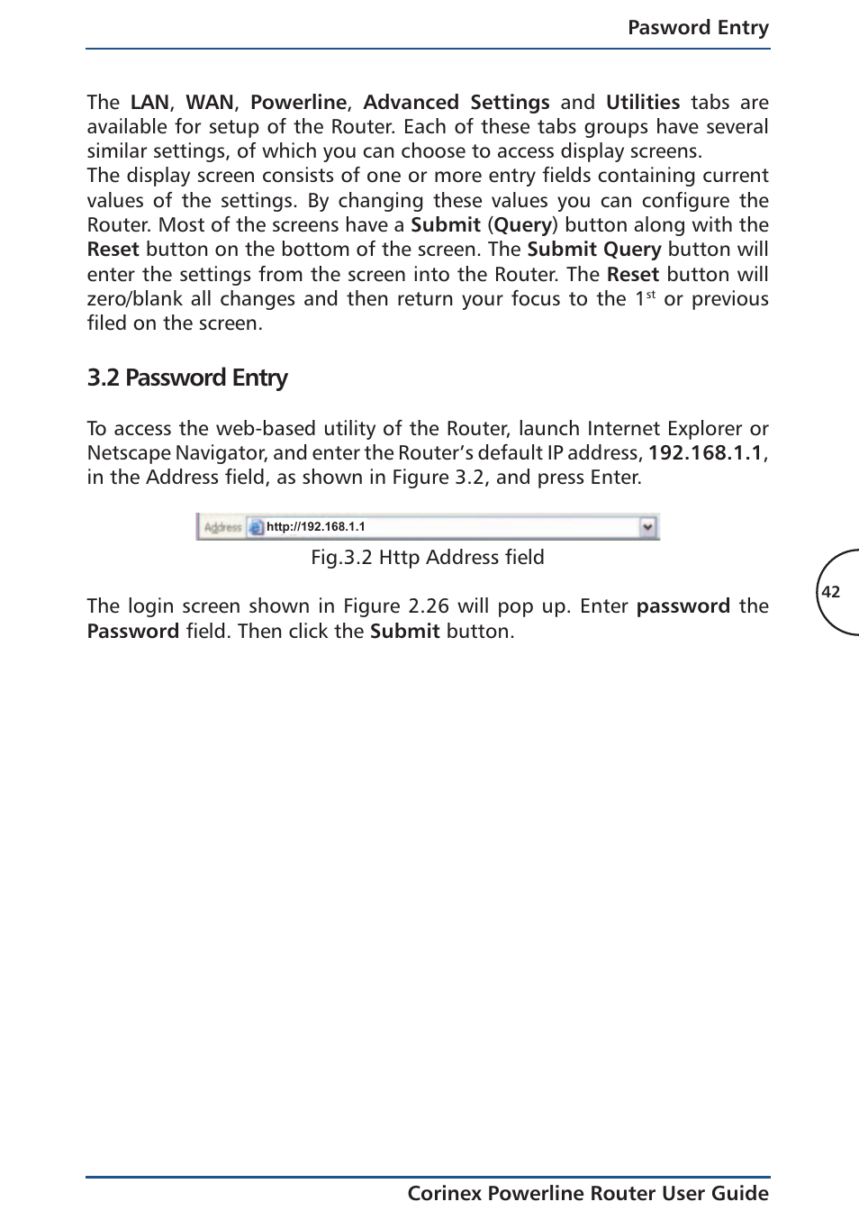 2 password entry | Corinex Global Powerline Router User Manual | Page 45 / 111