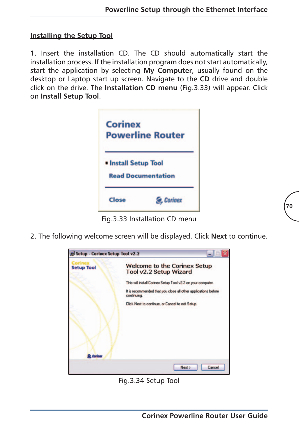 Installing the setup tool | Corinex Global Powerline Router User Manual | Page 73 / 111