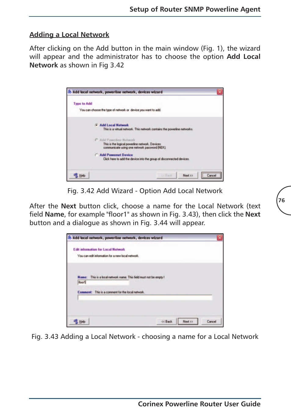 Adding a local network | Corinex Global Powerline Router User Manual | Page 79 / 111