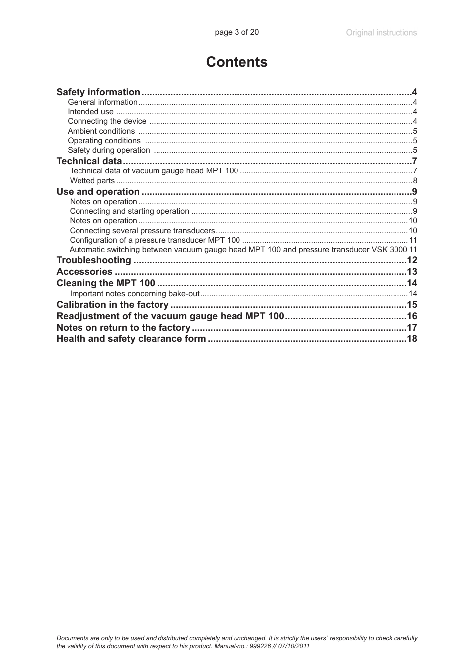 VACUUBRAND MPT 200 User Manual | Page 3 / 20