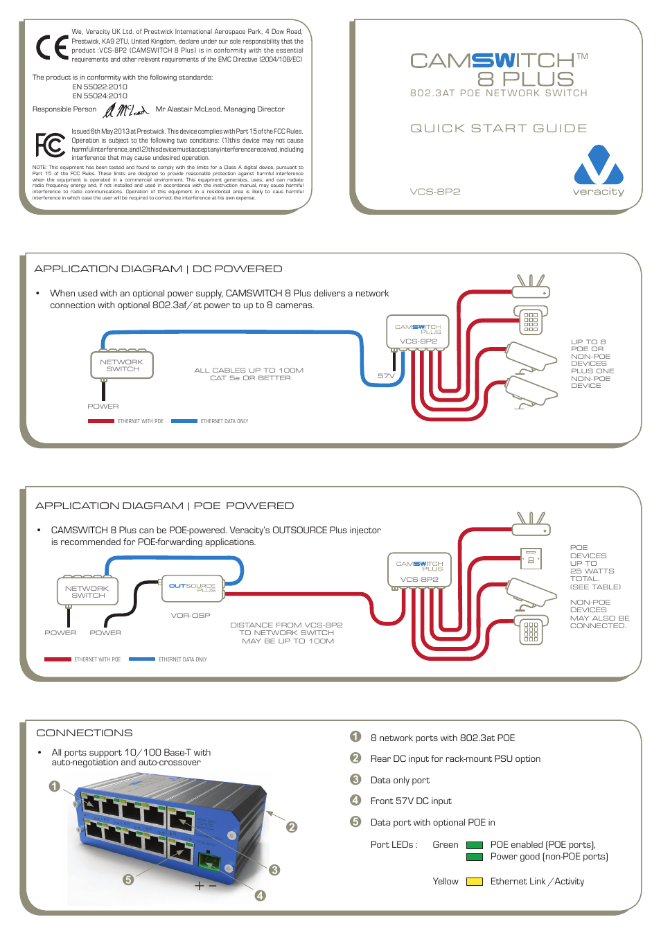 Veracity CAMSWITCH 8 PLUS User Manual | 2 pages