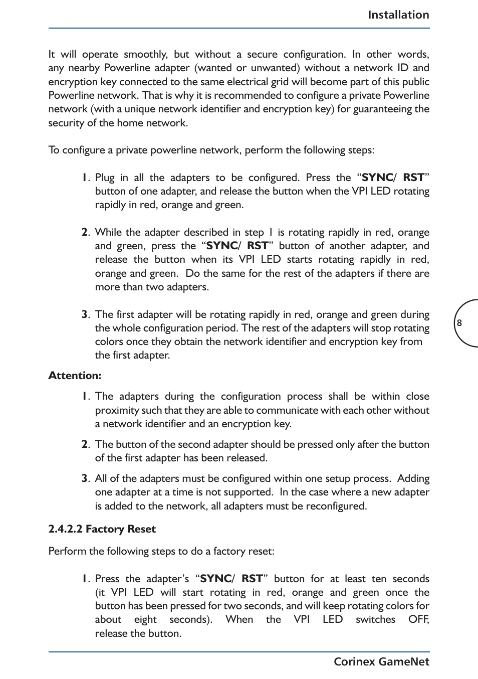 Corinex Global Corinex GameNet User Manual | Page 10 / 47