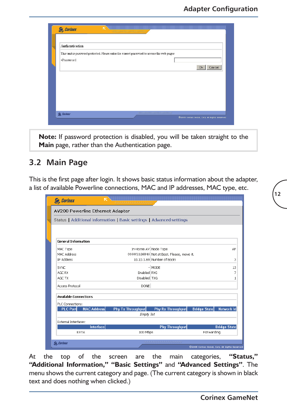 2 main page | Corinex Global Corinex GameNet User Manual | Page 14 / 47