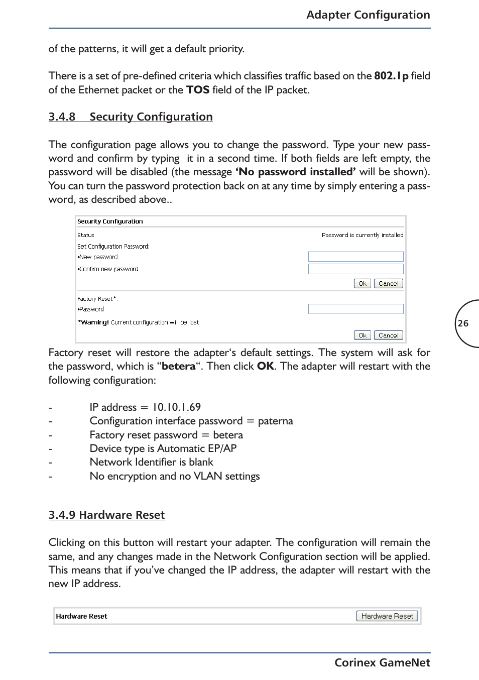 Corinex Global Corinex GameNet User Manual | Page 28 / 47