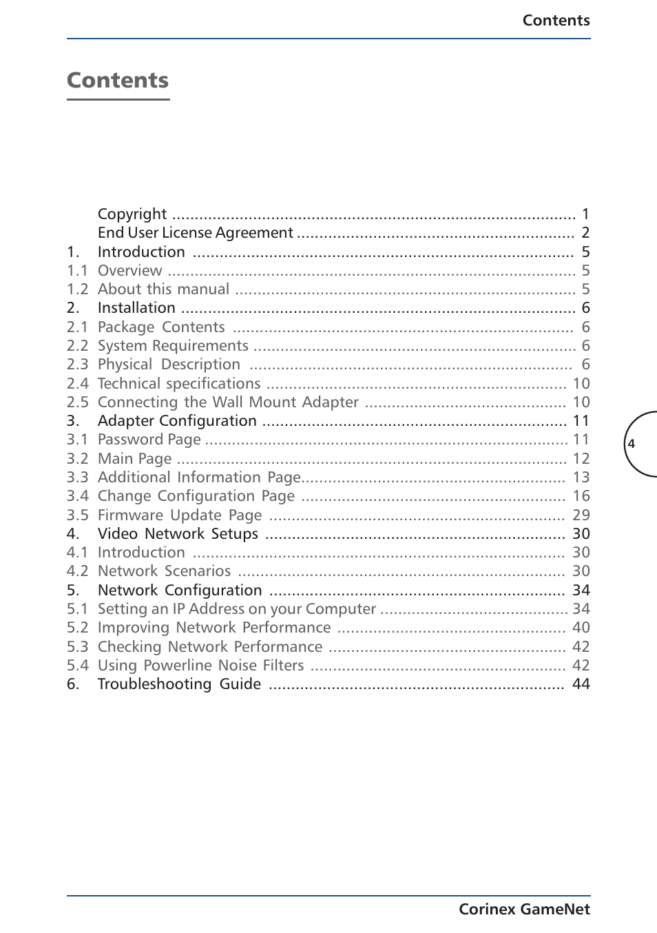 Corinex Global Corinex GameNet User Manual | Page 6 / 47