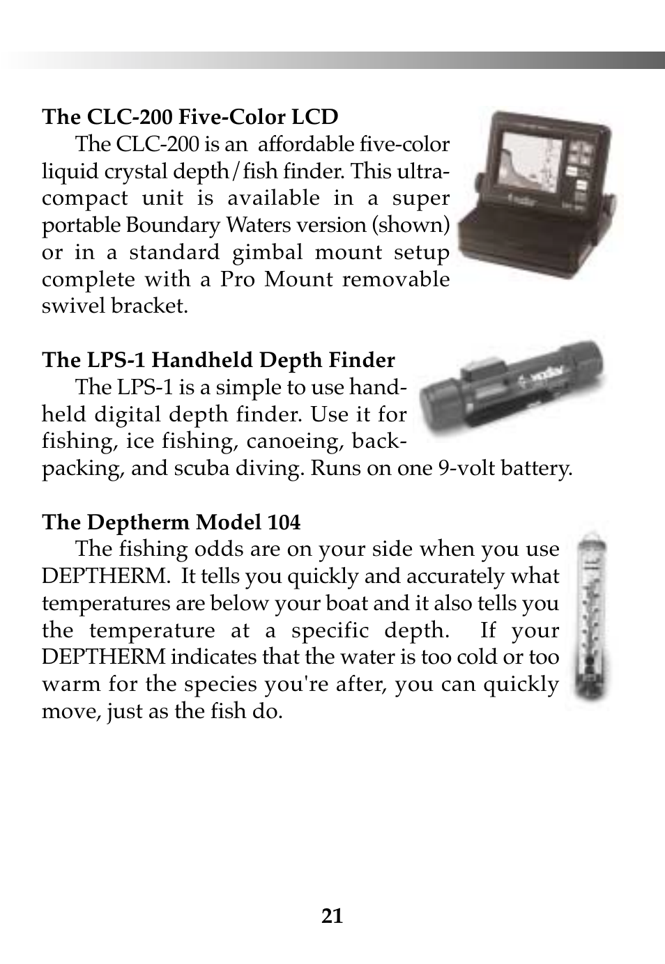 Vexilar FL-10 User Manual | Page 21 / 24