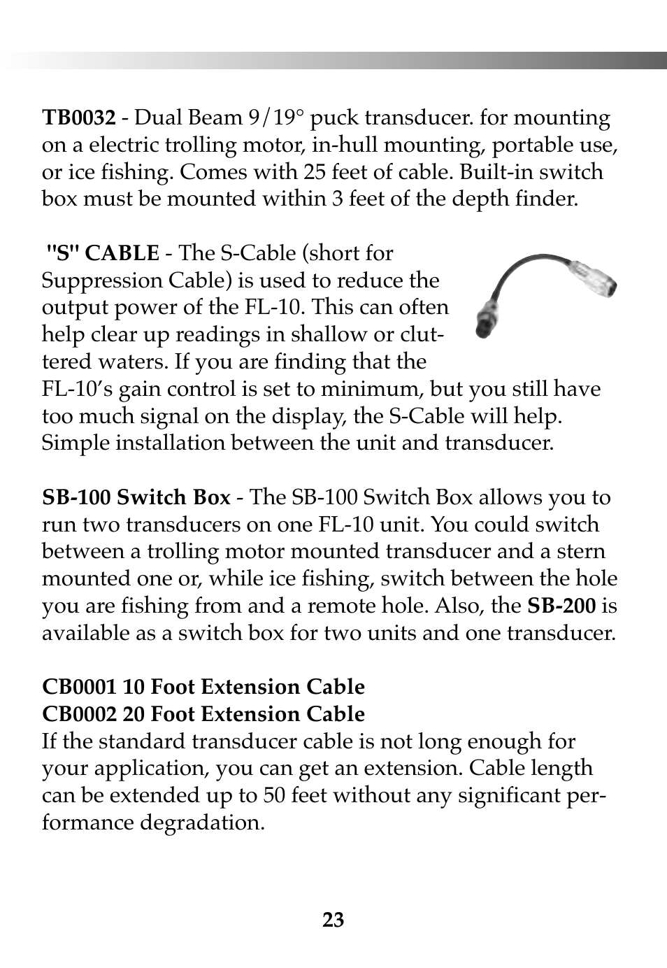 Vexilar FL-10 User Manual | Page 23 / 24