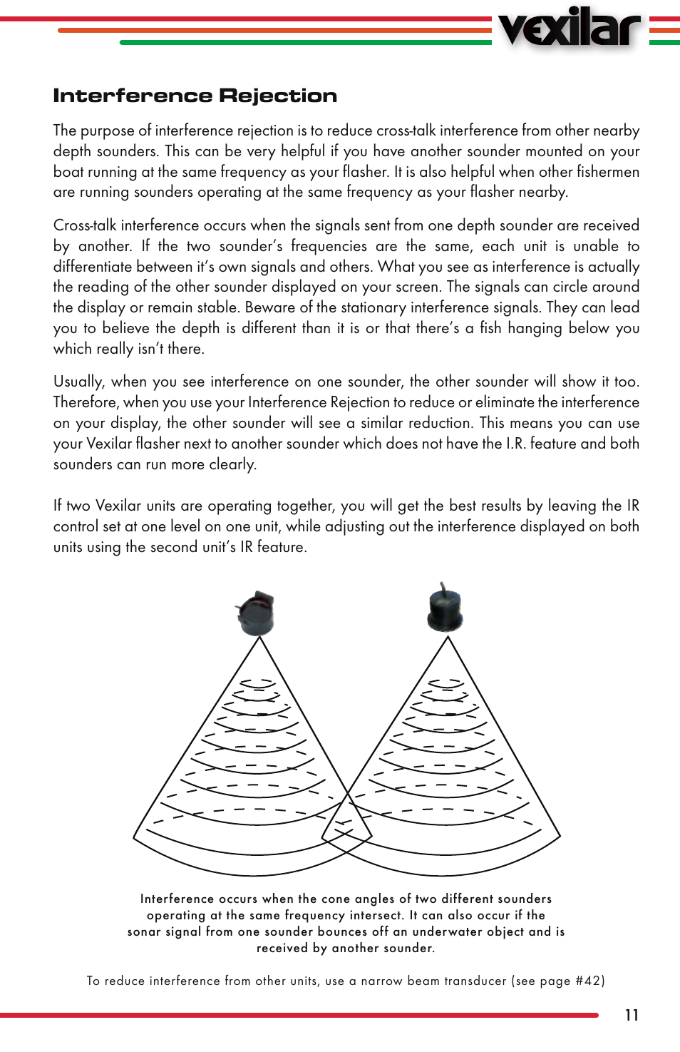 Interference rejection | Vexilar FL-22 User Manual | Page 11 / 52