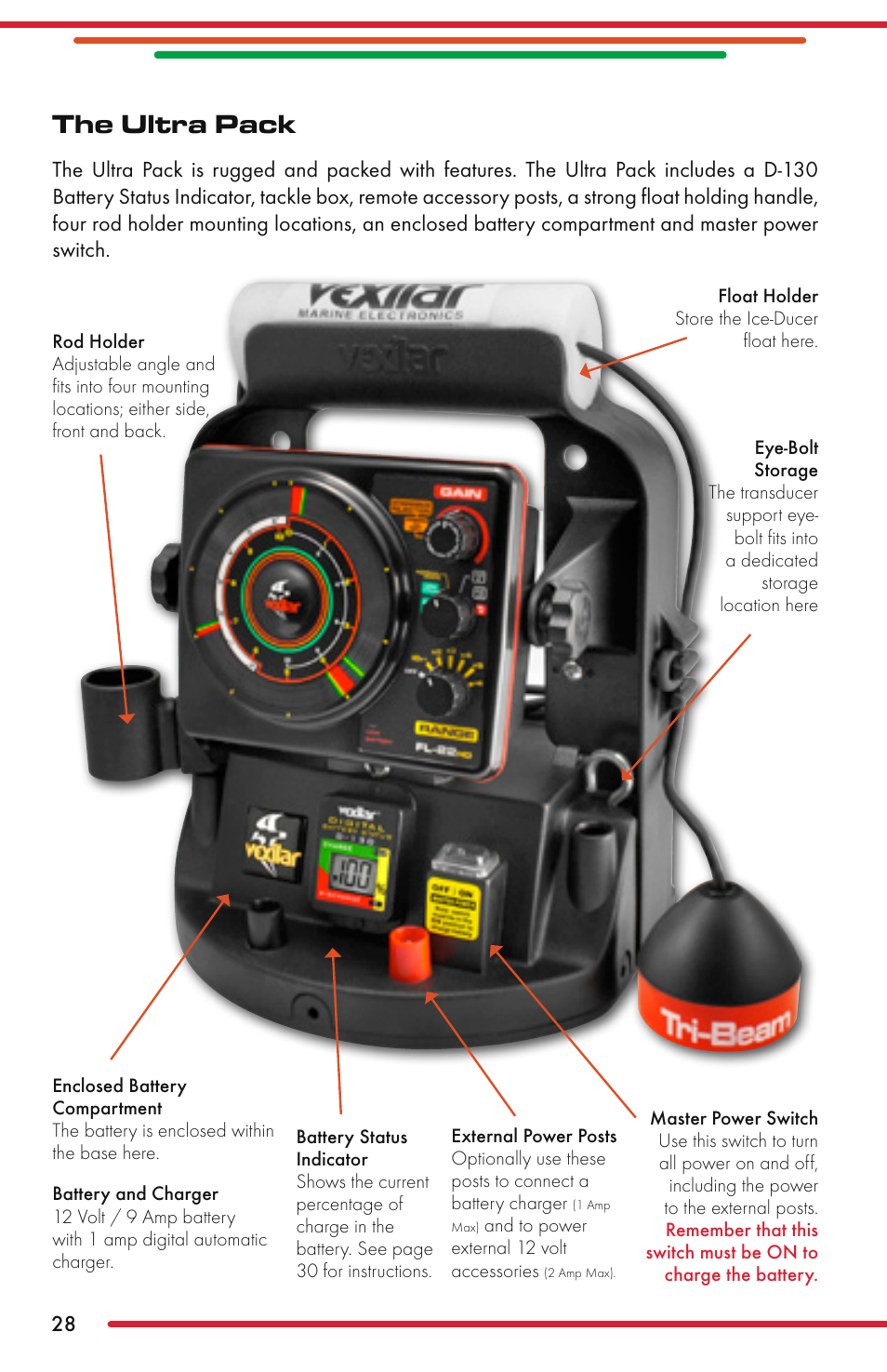 The ultra pack | Vexilar FL-22 User Manual | Page 28 / 52