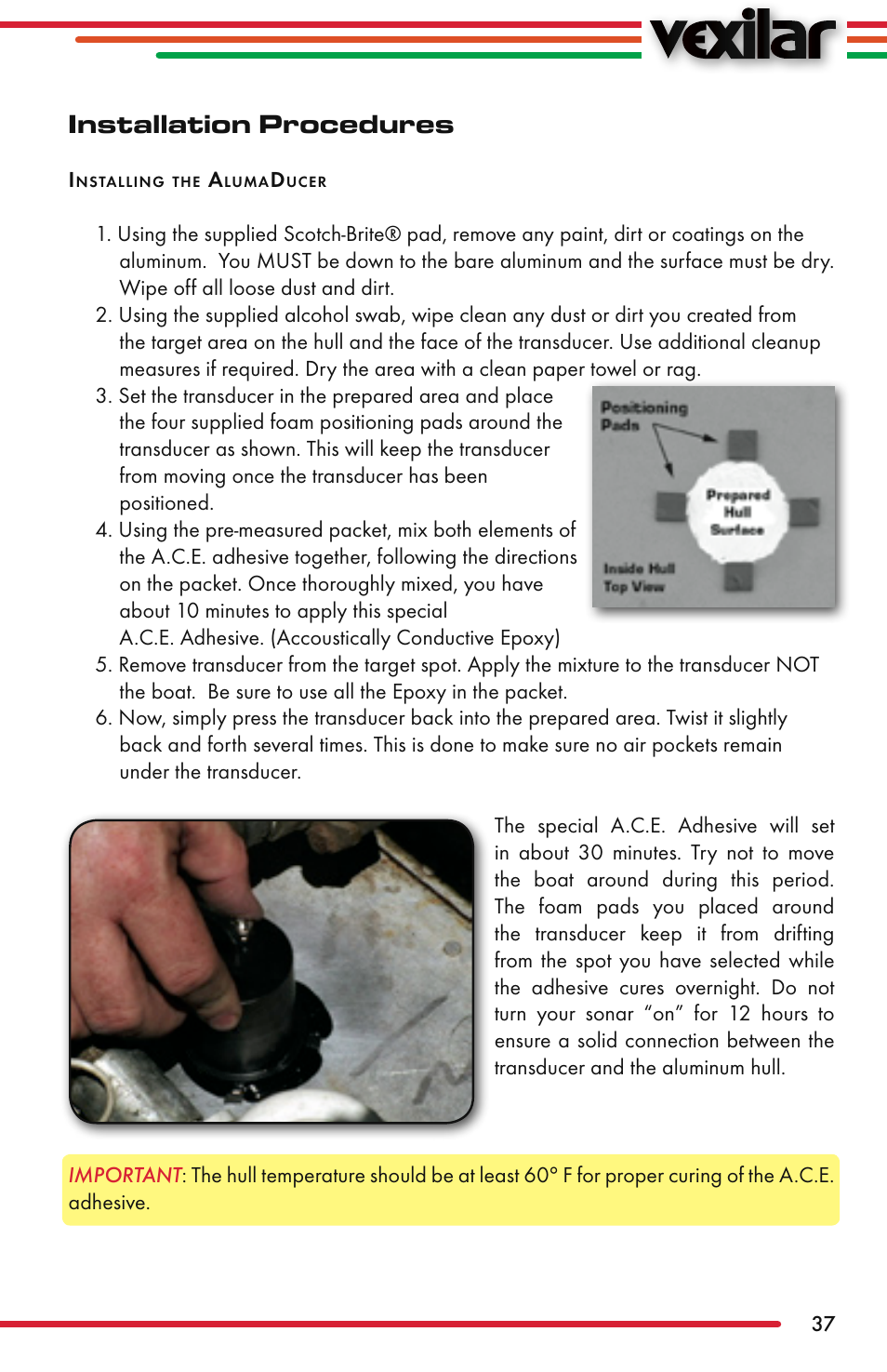 Installation procedures | Vexilar FL-22 User Manual | Page 37 / 52