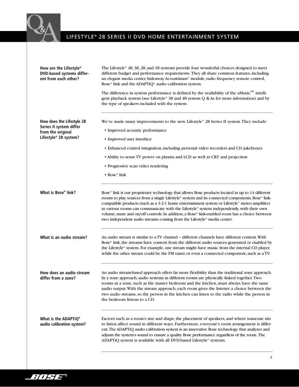 Bose 28 SERIES User Manual | Page 3 / 7