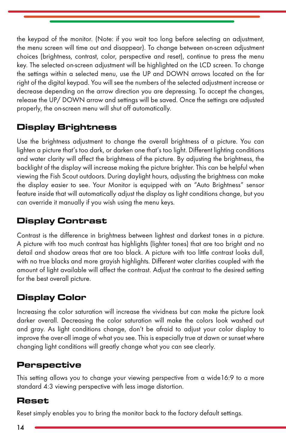 Vexilar Fish Scout 2013 User Manual | Page 14 / 28