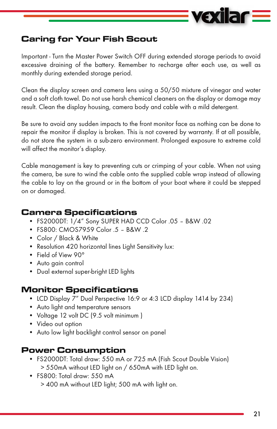 Vexilar Fish Scout 2013 User Manual | Page 21 / 28