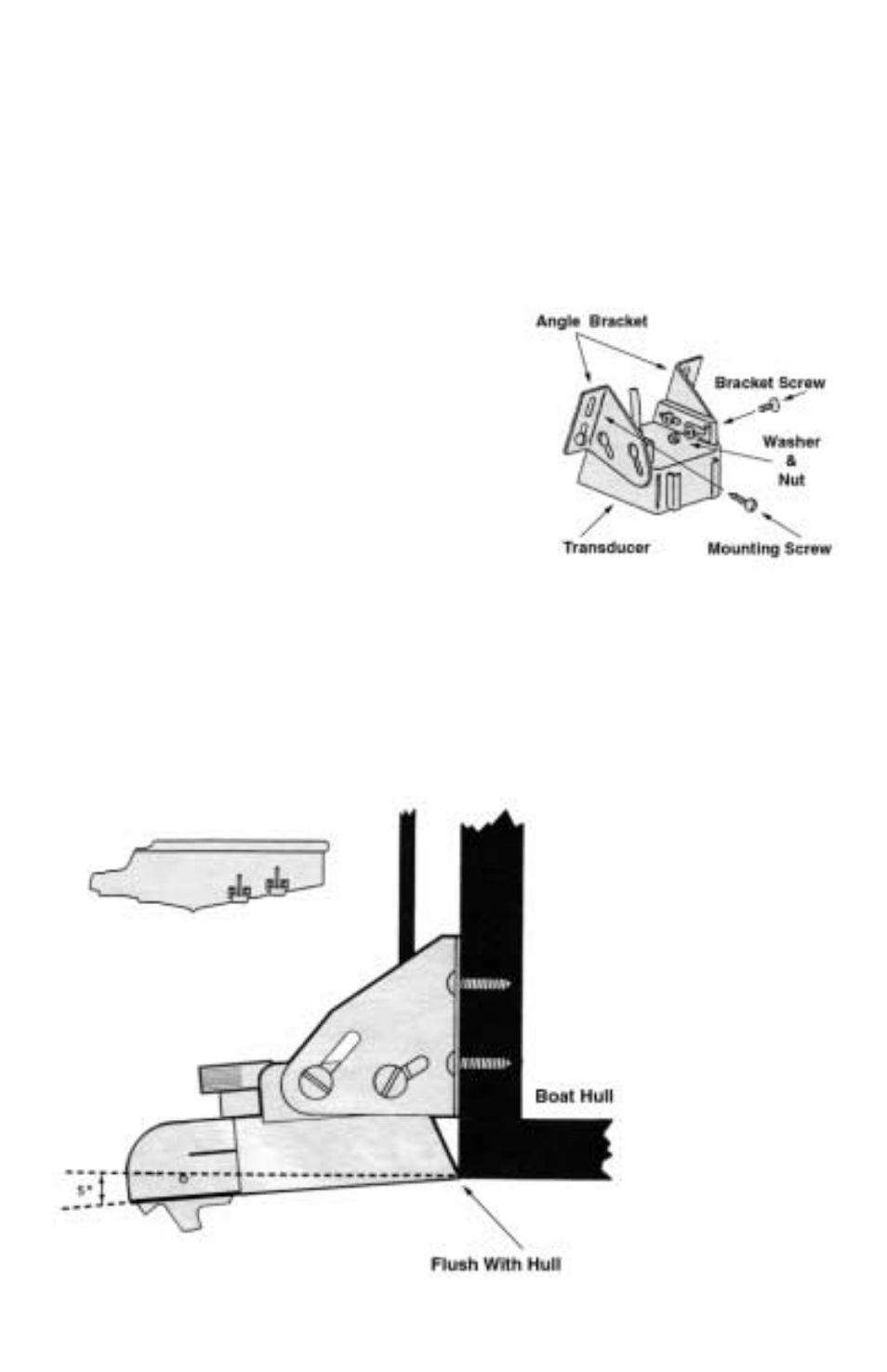 Mounting the transducers, Transom mounting | Vexilar LC-507 User Manual | Page 6 / 34