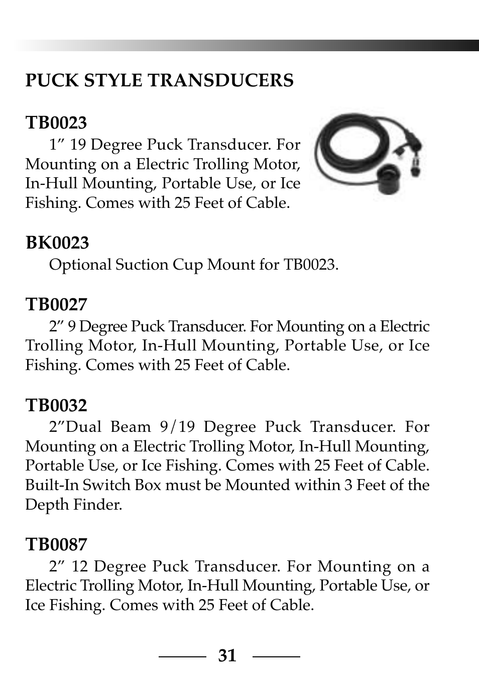 Vexilar CLC-200 User Manual | Page 31 / 32