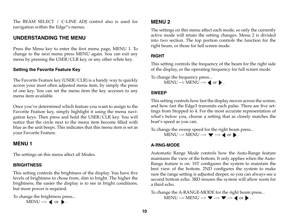 Vexilar Edge 3 User Manual | Page 10 / 16