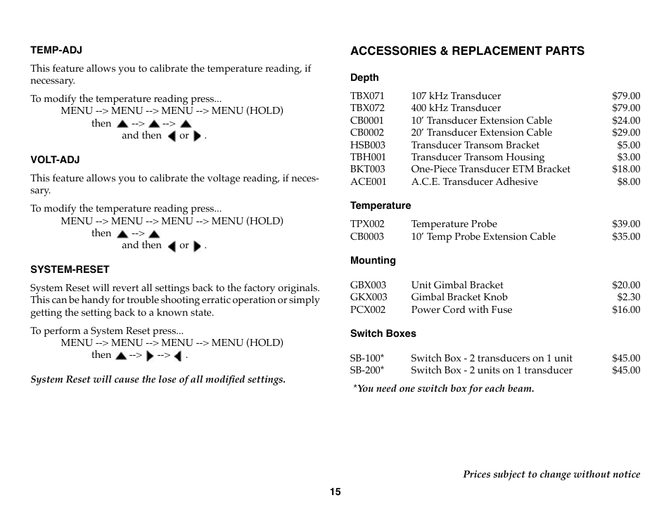 Vexilar Edge 3 User Manual | Page 15 / 16