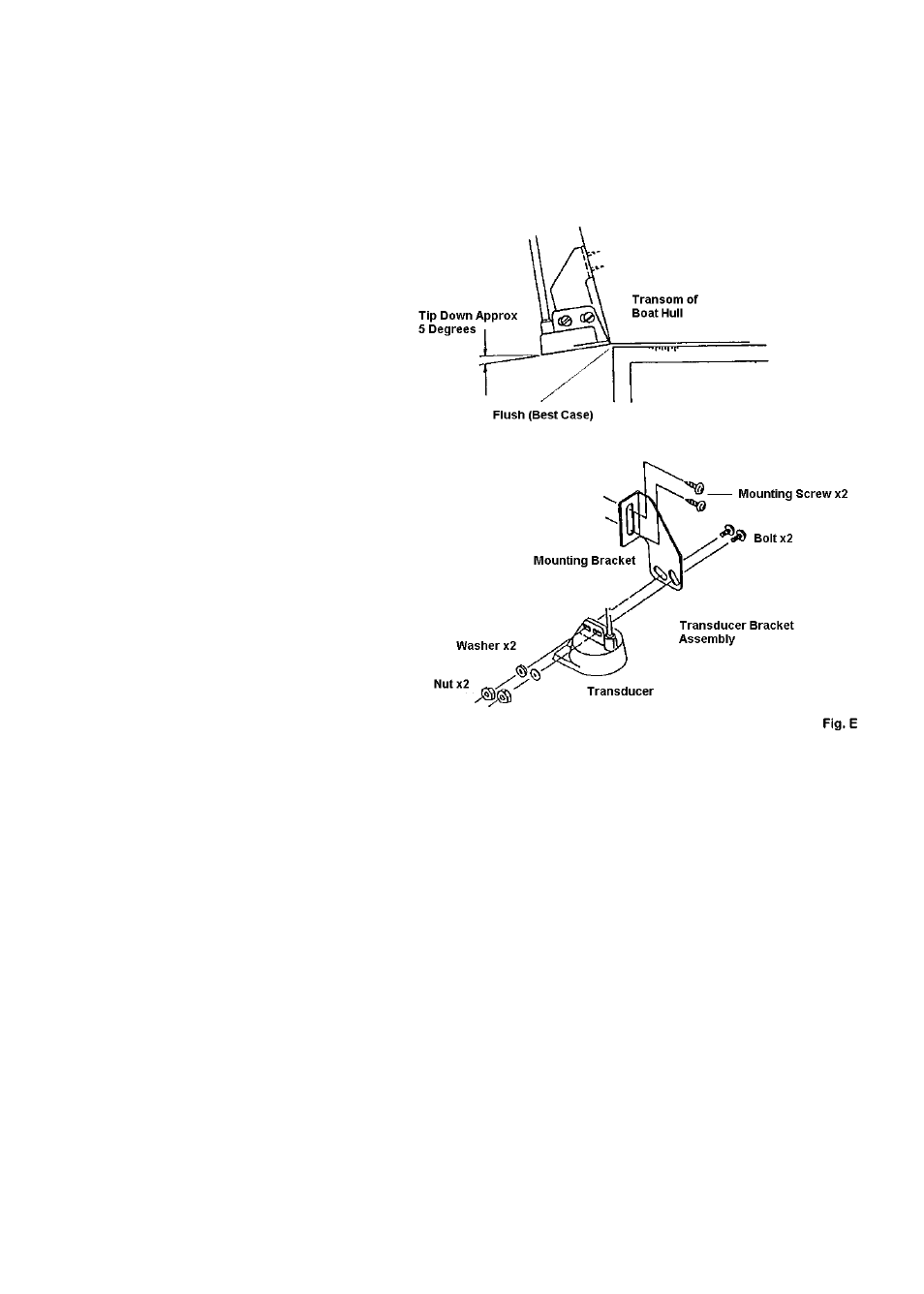 Transducer installation | Vexilar LC-8 User Manual | Page 5 / 16