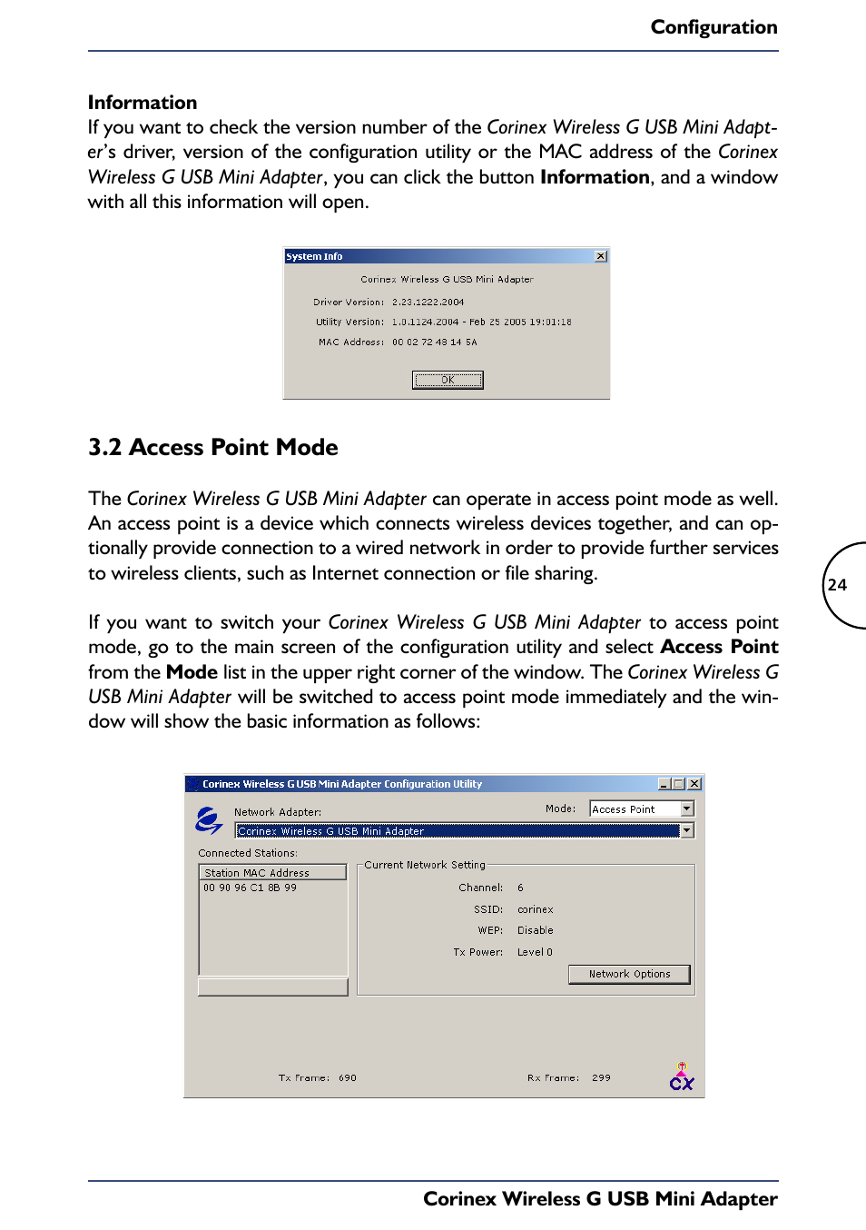 2 access point mode | Corinex Global ETS 300-826 User Manual | Page 27 / 38