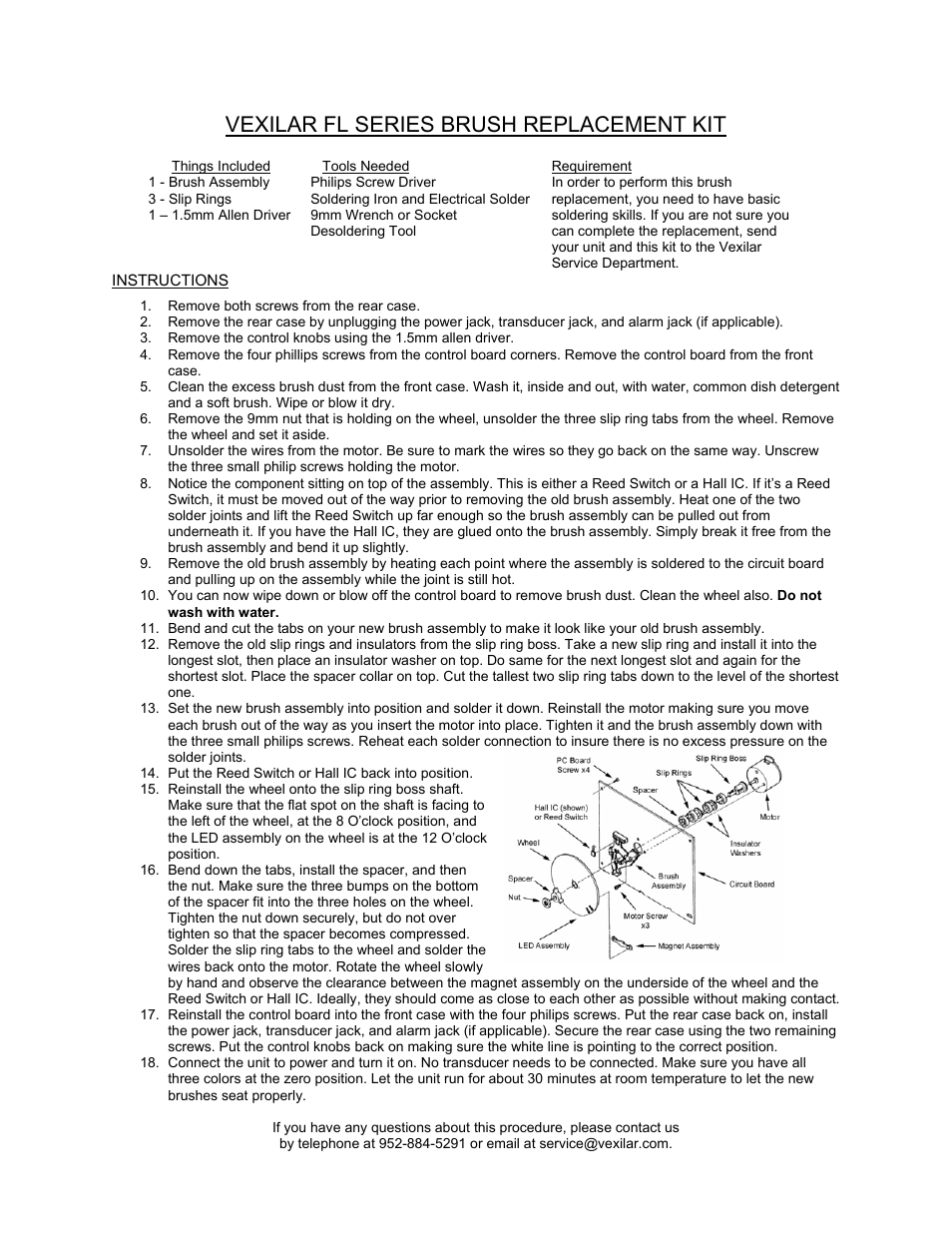 Vexilar FL Series Brush User Manual | 1 page
