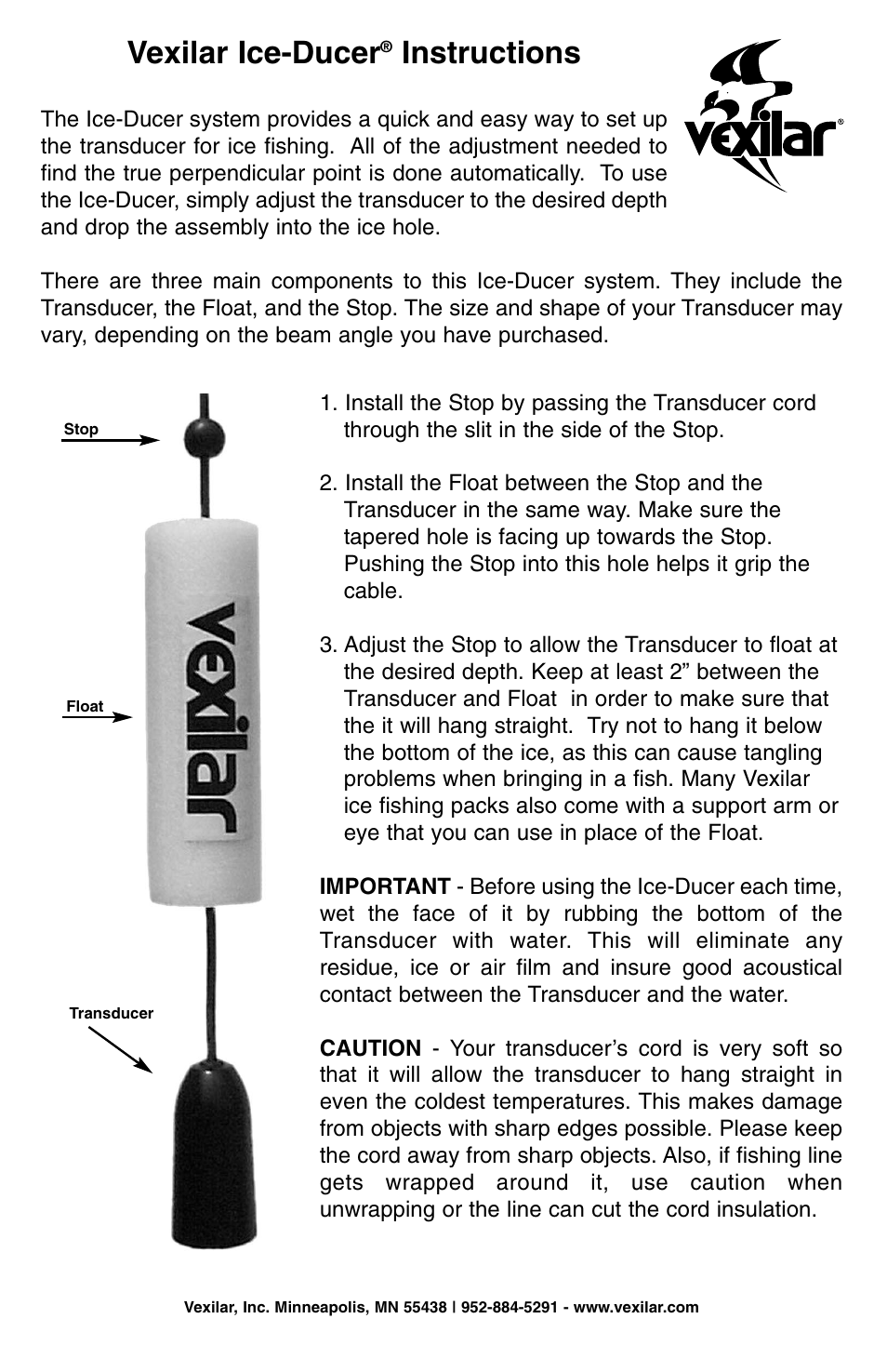 Vexilar Ice-Ducer User Manual | 1 page
