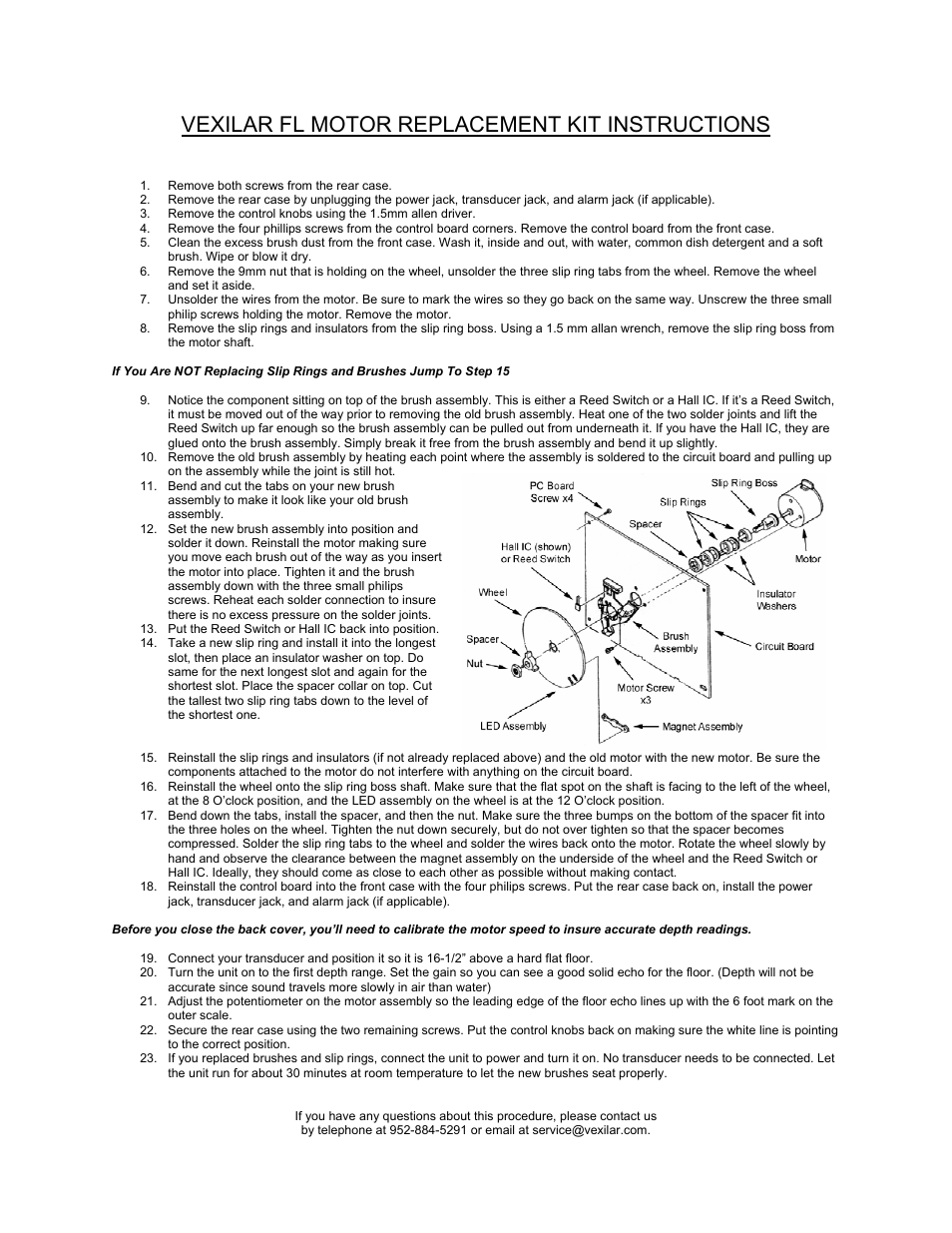 Vexilar FL Motor User Manual | 1 page