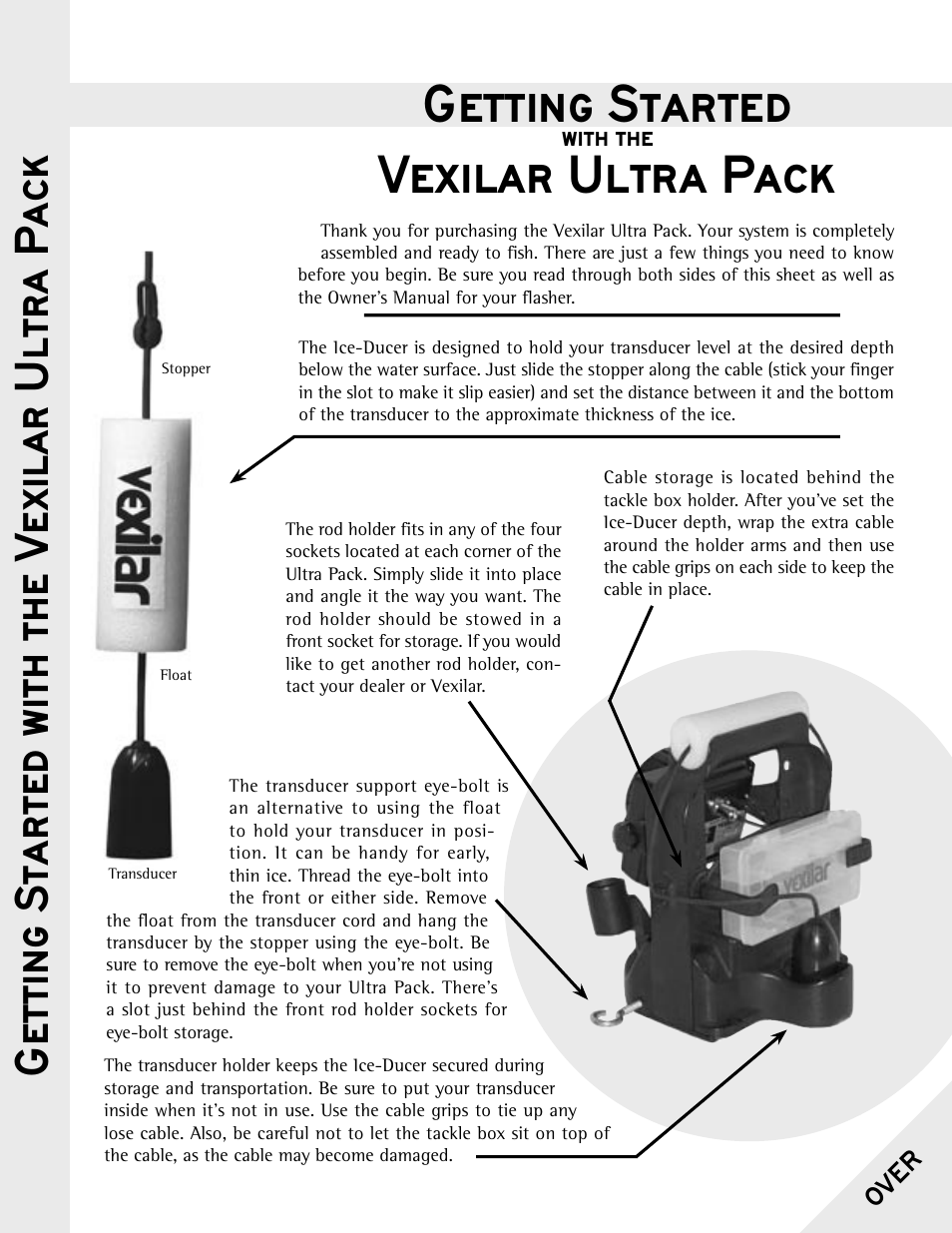 Vexilar UltraPack User Manual | 2 pages