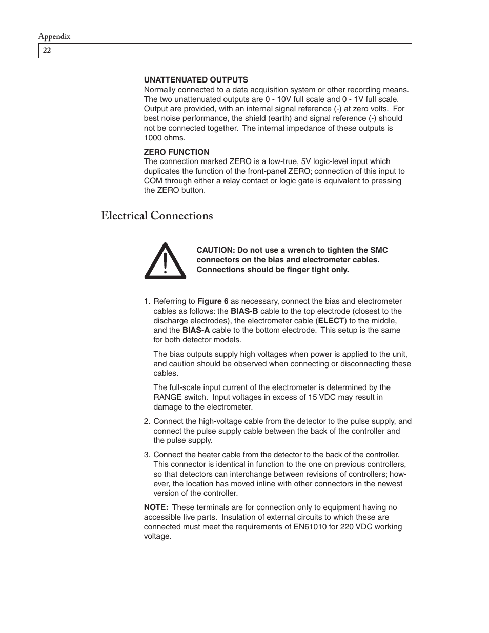 Electrical connections | VICI D-4-I User Manual | Page 26 / 28