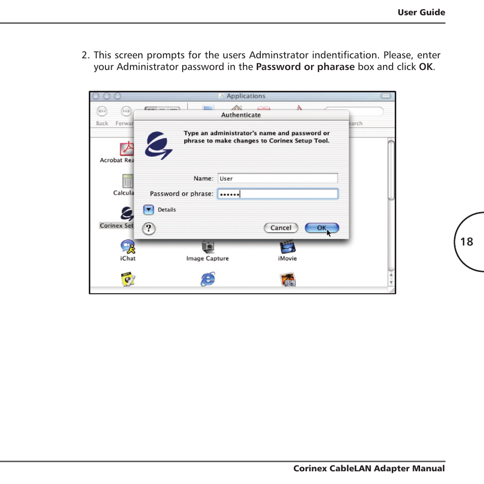 Corinex Global MAC OS X User Manual | Page 21 / 35