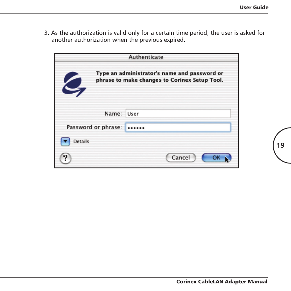 Corinex Global MAC OS X User Manual | Page 22 / 35