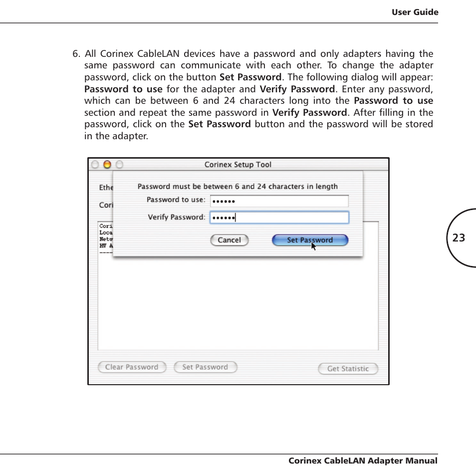 Corinex Global MAC OS X User Manual | Page 26 / 35